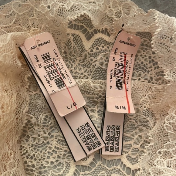 NWT Victoria’s Secret Corded Lace High Waist Thong Purest Pink panty - Picture 6 of 10